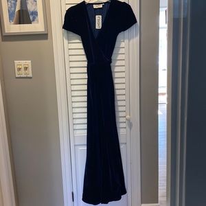 1st Sight Navy Blue wrap dress